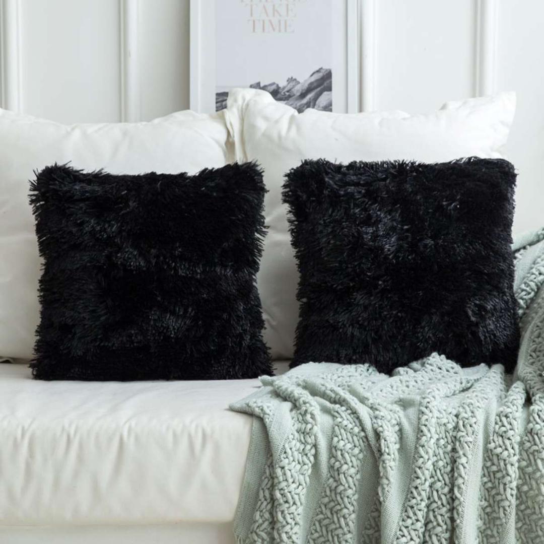 Oferta 2 Cojínes Decorativos 50cm x 50cm Peludos ¡Envio Gratis!