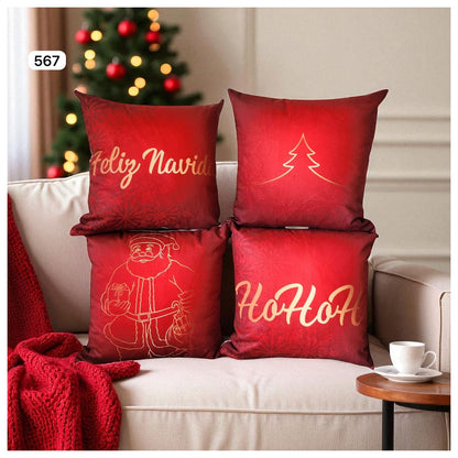 Cojines Navidad Set X 4 Incluye Relleno