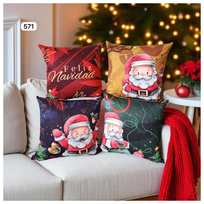 Cojines Navidad Set X 4 Incluye Relleno