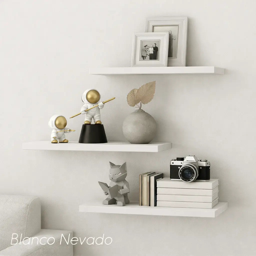 Set X3 Repisas Flotantes De 50cm