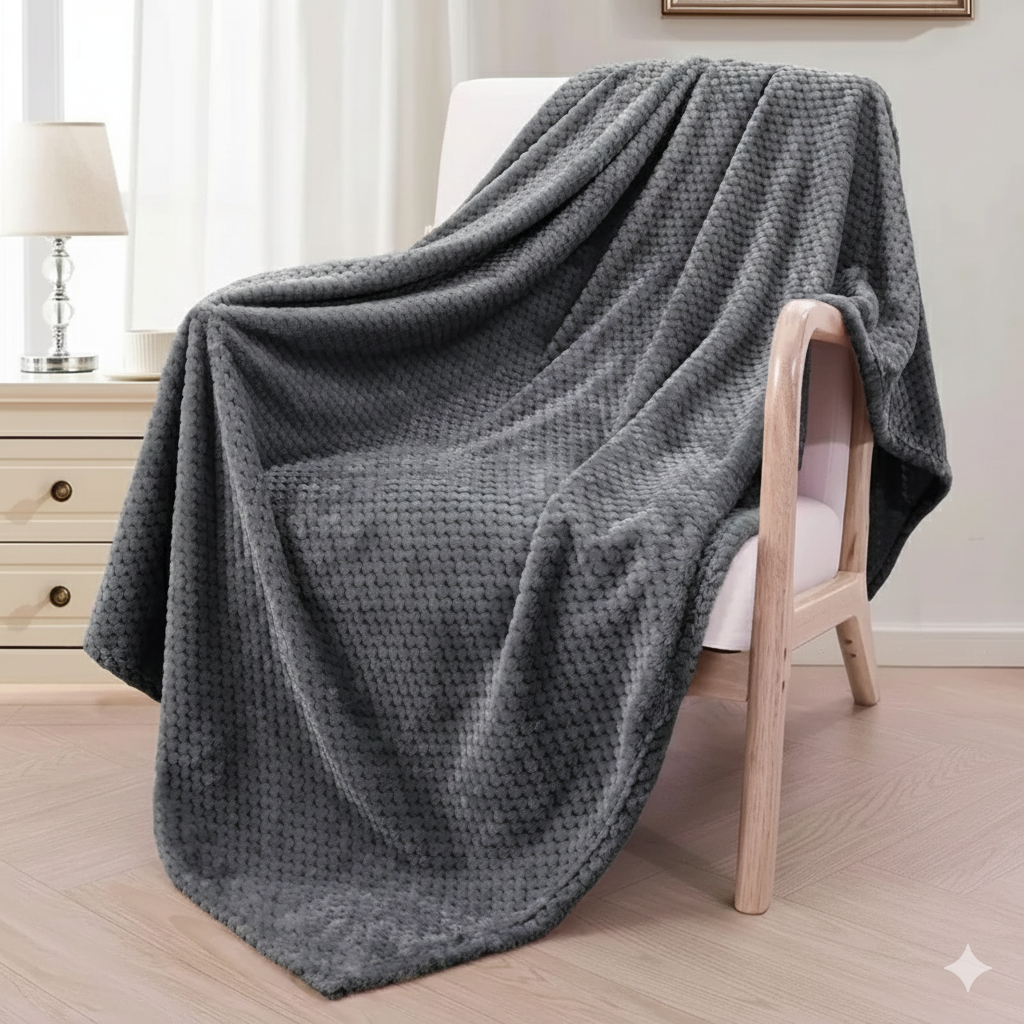 Cobija Textura Tipo Piña Ultra Suave | Liviana, Cálida y Moderna