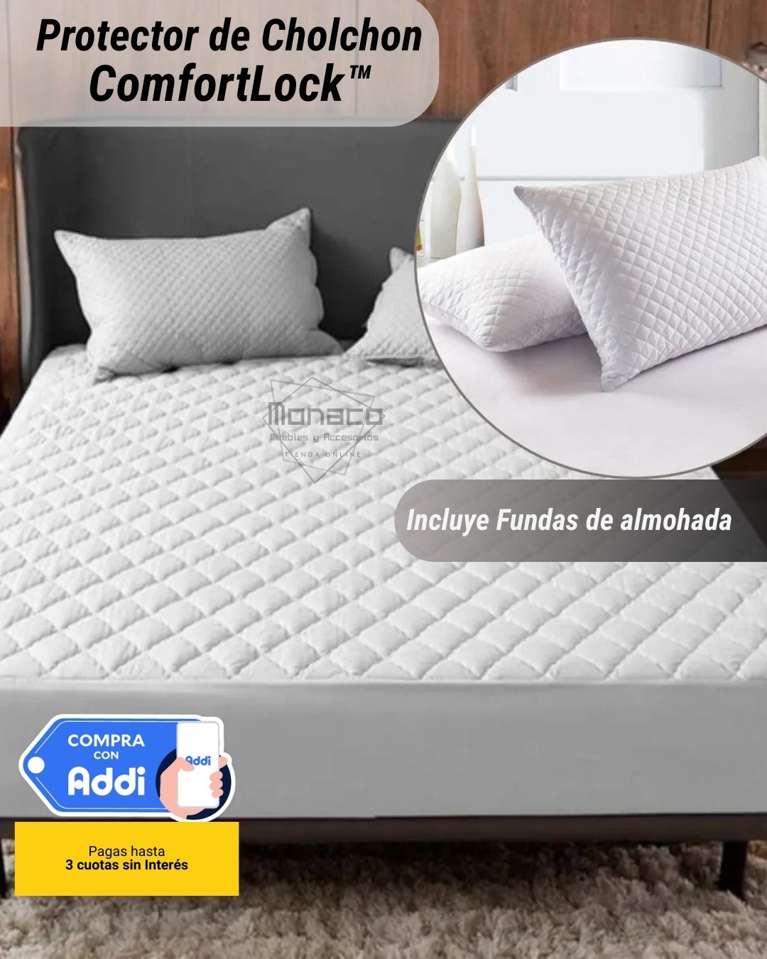 Protector de Cholchon ComfortLock™ + Funda de Almohadas